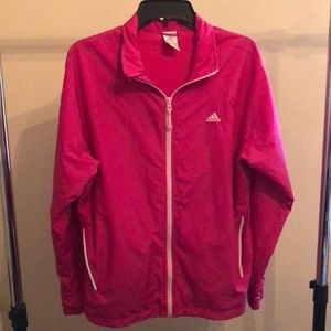Adidas pink lightweight jacket
